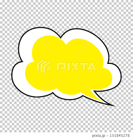Simple speech bubble illustration - Fluffy Simple speech bubble illustration - Fluffy 131845278