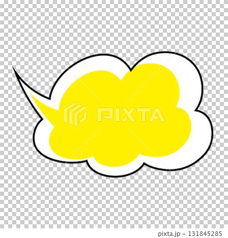 シンプルな吹き出しのイラスト もこもこ シンプルな吹き出しのイラスト もこもこ 131845285
