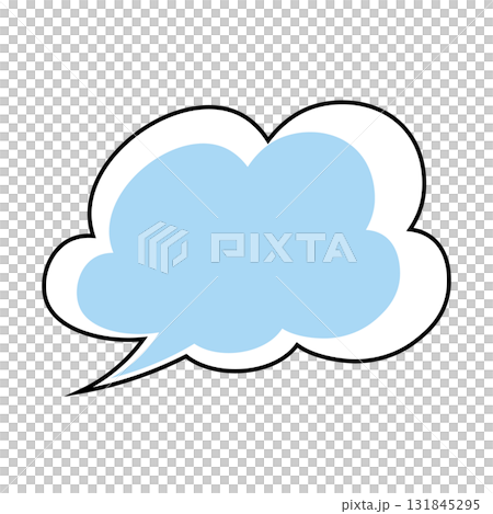 シンプルな吹き出しのイラスト もこもこ シンプルな吹き出しのイラスト もこもこ 131845295