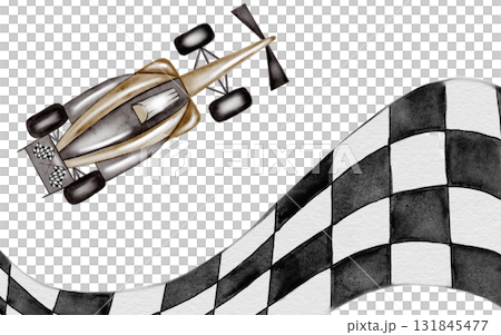 Race car and the track watercolor illustration. Race car in pastel colors with balloons on a white background. Ideal for children's textiles, stickers and baby shower design for boys Race car and the track watercolor illustration. Race car in pastel colors with balloons on a white background. Ideal for children's textiles, stickers and baby shower design for boys 131845477