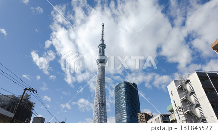 Residential Area of Sumida City with Skytree Tokyo Japan, Tokyo Dec 8 2024 Residential Area of Sumida City with Skytree Tokyo Japan, Tokyo Dec 8 2024 131845527