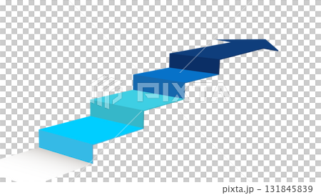 青い3D階段矢印インフォグラフィック|成長・進歩・ビジネス成功のコンセプト 青い3D階段矢印インフォグラフィック|成長・進歩・ビジネス成功のコンセプト 131845839