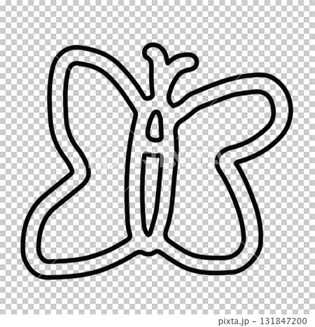 Butterfly outline for animal, tattoo, kid colouring book, art, painting, sketch, spring, summer, zoo, souvenir, cartoon character, comic, mascot, patch, brooch, picnic, park, yard, insect, blossom 131847200