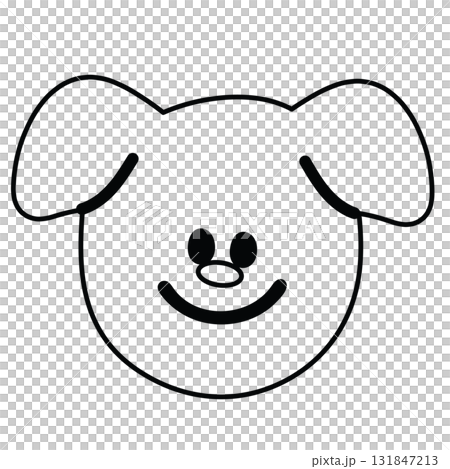 Outline of happy puppy wearing hat for kid colouring book, art, sketch, Christmas, new year, festive winter season, dog cartoon, pet shop, vet, adopt and rescue animal, foster home, stickers, tattoo Outline of happy puppy wearing hat for kid colouring book, art, sketch, Christmas, new year, festive winter season, dog cartoon, pet shop, vet, adopt and rescue animal, foster home, stickers, tattoo 131847213