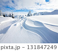 山の雪原の冬景色 131847249