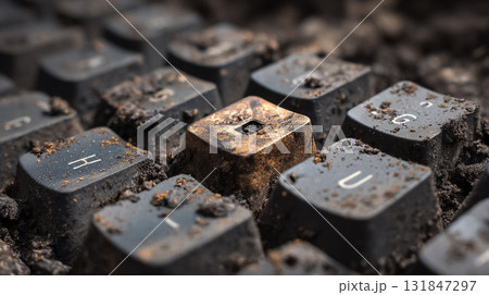 朽ちたキーボード 朽ちたキーボード 131847297