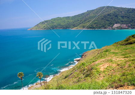 Tropical sea scenery on viewpoint phuket thailand. Tropical sea scenery on viewpoint phuket thailand. 131847320