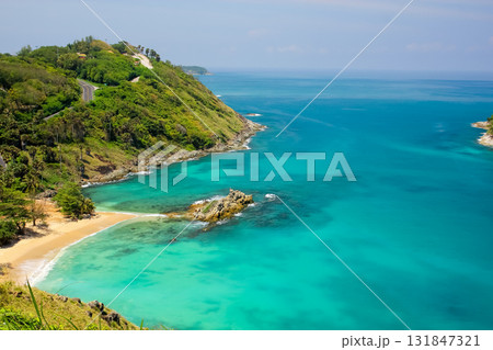 Tropical sea scenery on viewpoint phuket thailand. Tropical sea scenery on viewpoint phuket thailand. 131847321