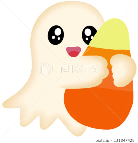 The cute ghosts in Halloween theme  131847429
