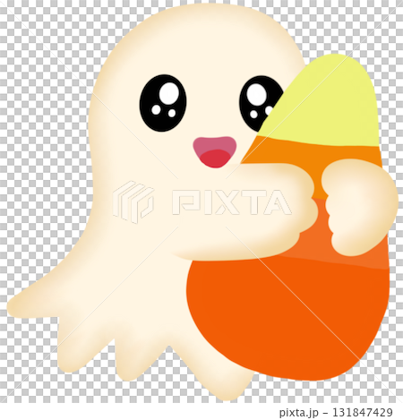 The cute ghosts in Halloween theme  131847429