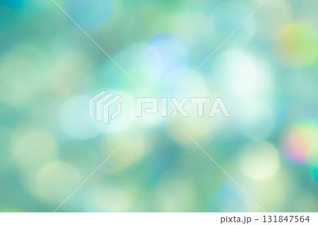 グリーンカラー系玉ボケ背景素材 131847564