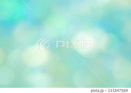 グリーンカラー系玉ボケ背景素材 131847569