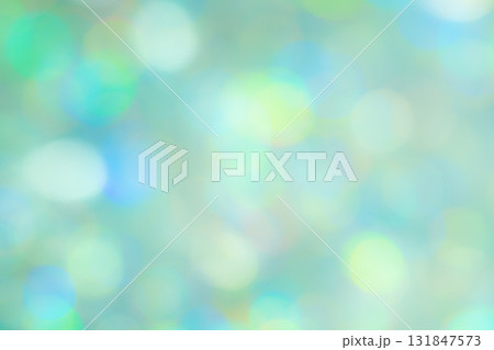 グリーンカラー系玉ボケ背景素材 131847573