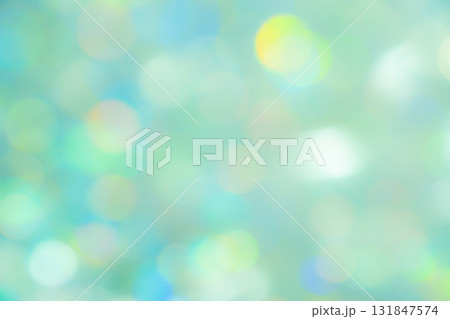 グリーンカラー系玉ボケ背景素材 131847574