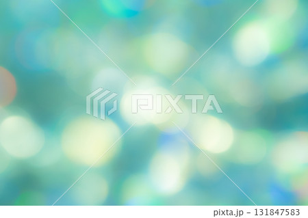 グリーンカラー系玉ボケ背景素材 131847583