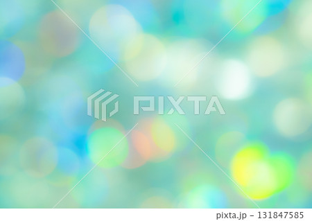 グリーンカラー系玉ボケ背景素材 131847585