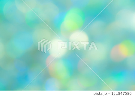 グリーンカラー系玉ボケ背景素材 131847586