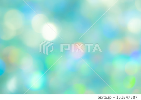 グリーンカラー系玉ボケ背景素材 131847587