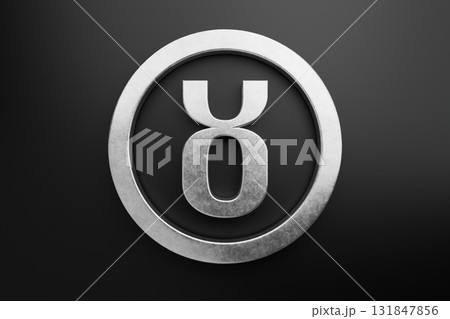 a metal sign of aTaurus on a black background. a metal sign of aTaurus on a black background. 131847856