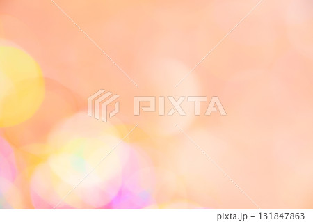 オレンジカラー系玉ボケ背景素材 131847863