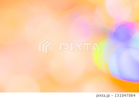 オレンジカラー系玉ボケ背景素材 131847864