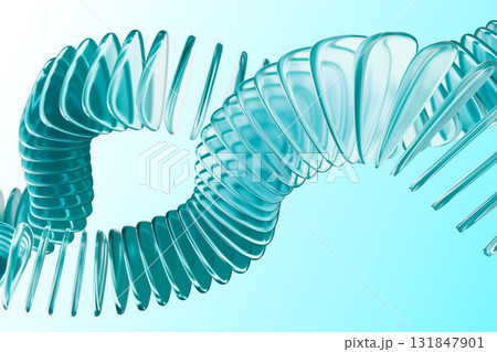 Blue and white spiral-shaped object Blue and white spiral-shaped object 131847901