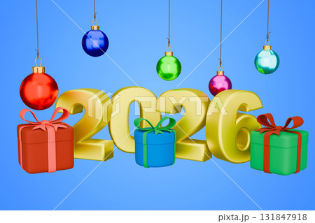 The festive number 2026 are celebrating the new year. 131847918