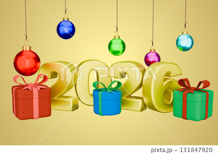 The festive number 2026 are celebrating the new year. The festive number 2026 are celebrating the new year. 131847920