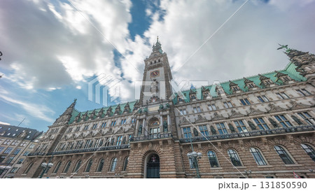 Building of the Hamburg City Hall timelapse hyperlapse, the seat of the government of Hamburg, Germany Building of the Hamburg City Hall timelapse hyperlapse, the seat of the government of Hamburg, Germany 131850590