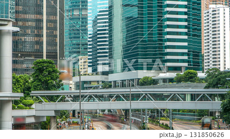 Hong Kong traffic timelapse in Central District of Hong Kong. 131850626