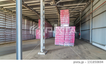 Forklift loader and cargo boxes storing at warehouse timelapse hyperlapse Forklift loader and cargo boxes storing at warehouse timelapse hyperlapse 131850694