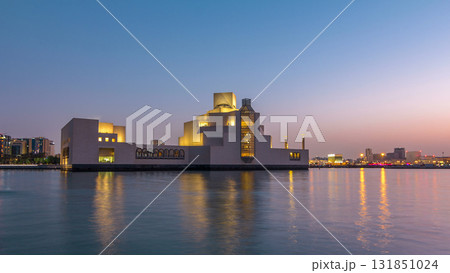 Museum of Islamic Art in Doha day to night timelapse, Qatar Museum of Islamic Art in Doha day to night timelapse, Qatar 131851024
