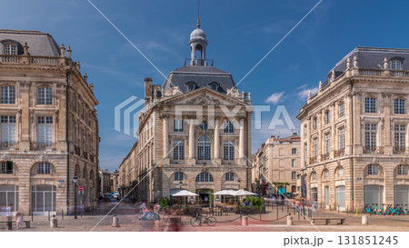 Place de la Bourse timelapse hyperlapse in Bordeaux, France Place de la Bourse timelapse hyperlapse in Bordeaux, France 131851245