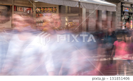 La Rambla street in Barcelona timelapse, Spain. La Rambla street in Barcelona timelapse, Spain. 131851406