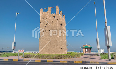 Watch tower of Ajman timelapse hyperlapse. United Arab Emirates 131851430
