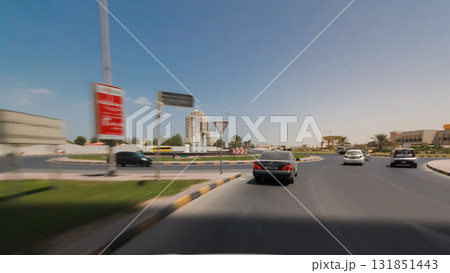 Drive on the streets of Ajman timelapse hyperlapse. Ajman is the capital of the emirate of Ajman in the United Arab Emirates. Drive on the streets of Ajman timelapse hyperlapse. Ajman is the capital of the emirate of Ajman in the United Arab Emirates. 131851443