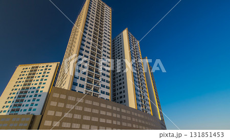 Modern new towers in Ajman timelapse hyperlapse. Cityscape of Ajman. Modern new towers in Ajman timelapse hyperlapse. Cityscape of Ajman. 131851453