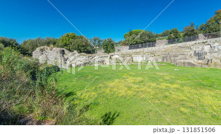 Anfiteatro Severiano in beautiful town of Albano Laziale timelapse hyperlapse, Italy 131851506