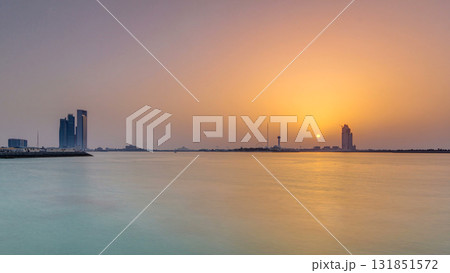 Sunset in Abu Dhabi over Marina Island timelapse Sunset in Abu Dhabi over Marina Island timelapse 131851572