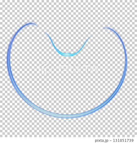 Abstract blue luminous ring transparent background 131851739