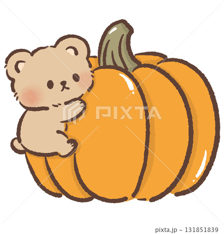 Cute Kawaii Bear Hugging Pumpkin Autumn Illustration Adorable Cozy Animal Character Art Fall Harvest Design Sweet Cartoon for Stickers Stationery and Thanksgiving Decor Cute Kawaii Bear Hugging Pumpkin Autumn Illustration Adorable Cozy Animal Character Art Fall Harvest Design Sweet Cartoon for Stickers Stationery and Thanksgiving Decor 131851839