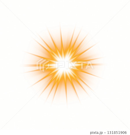 明るいオレンジの発光バーストライト 透明背景 明るいオレンジの発光バーストライト 透明背景 131851906