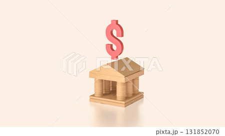 The Bank Building for Earn or save concept 3d Rendering. The Bank Building for Earn or save concept 3d Rendering. 131852070