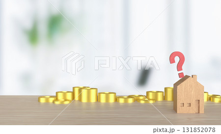 The House on Red Question mark for Property or real estate concept 3d Rendering. 131852078