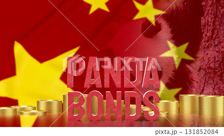 The Panda Bonds for Chinese Business concept 3d Rendering. 131852084