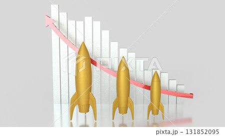 The Rocket for Business concept 3d Rendering. 131852095