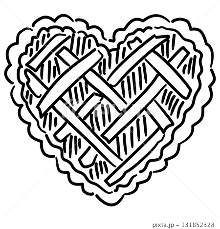 Heart Pie Line Art with Lattice Crust Coquette Thanksgiving Dessert Outline Illustration for Fall Bakery Autumn Sweet Decor and Holiday Kitchen Design Heart Pie Line Art with Lattice Crust Coquette Thanksgiving Dessert Outline Illustration for Fall Bakery Autumn Sweet Decor and Holiday Kitchen Design 131852328