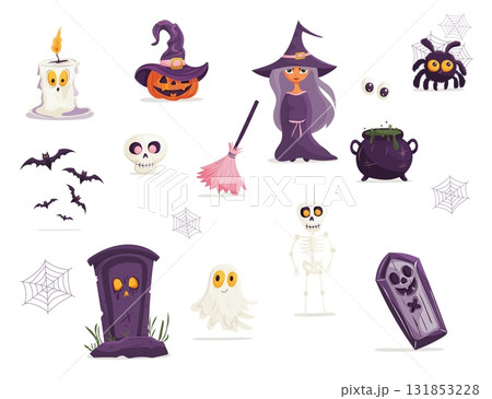 Themed set of characters for Halloween 131853228