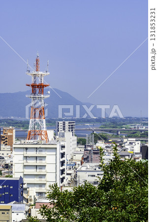 延岡市街地　NTT電波塔と船倉地区　宮崎県延岡市 131853231