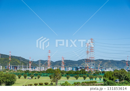 淀川河川敷風景 大阪府枚方市 淀川河川敷風景 大阪府枚方市 131853614